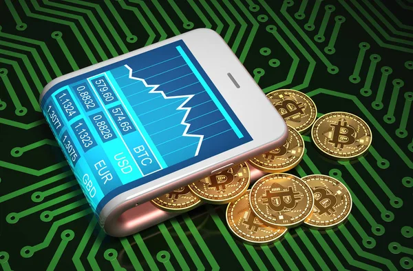 Concept Of Digital Wallet And Bitcoins